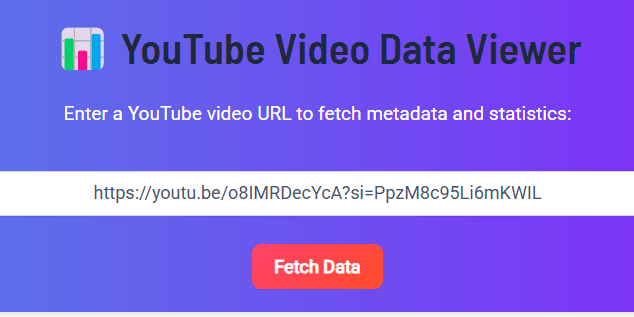 YouTube Data Viewer