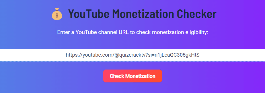 YouTube Monetization Checker